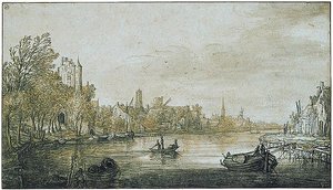 Utrecht With The Vecht River And The Pellekussenport — Aelbert Jacobsz Cuyp