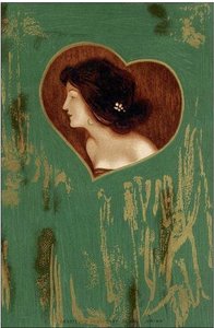 Girls' heads and shoulders on a green panel