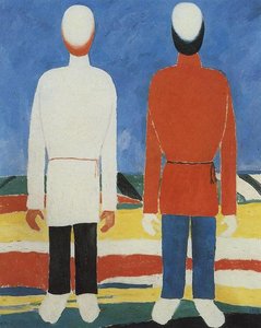 Two Male Figures — Kazimir Malevich