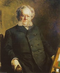 Portrait of norwegian author Henrik Ibsen