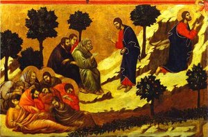 Maestó (back, Central Panel), The Prayer On The Mount Of Olives — Duccio Di Buoninsegna, Trecento