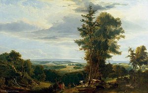 A Distant View Of Pevensey Bay, The Landing Place Of King William The Conqueror — George Vincent