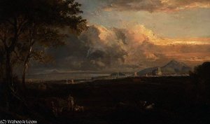 Hunters And Their Dogs Before An Extensive View Of Edinburgh — Horatio Mcculloch
