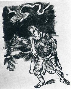 Traveler In A Thunderstorm — Oskar Kokoschka