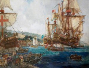The Departure of Drake in the 'Golden Hind' ( )