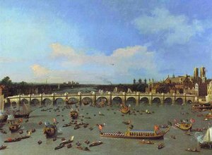 London - Westminster Bridge From The North On Lord Mayor's Day — Canaletto