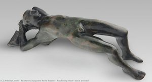 Reclining Man, Back Arched — Auguste Rodin