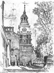 State House Yard — Joseph Pennell