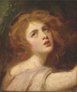 Portrait Of Emma Hamilton As Miranda — George Romney
