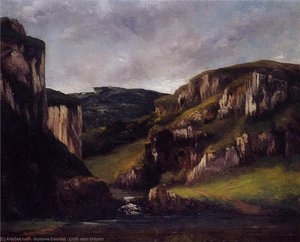 Cliffs Near Ornans — Gustave Courbet, Contemporary Realism