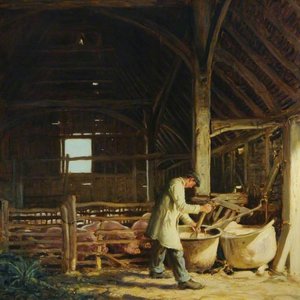 Evening Meal, Pigs — Frederick William Elwell
