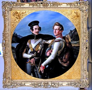 Double Portrait Of Princes Friedrich Wilhelm Of Prussia And Wilhelm Zu Solms Braunfels — Friedrich Wilhelm Schadow