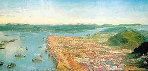 Português Vista Da Cidade De Santos — Benedito Calixto