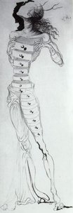 Figure With Drawers For A Four-part Screen — Salvador Dalí
