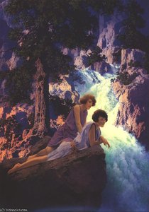 Waterfall — Maxfield Parrish