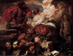 Pyrrha And Deucalion — Giovanni Benedetto Castiglione, Baroque