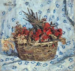 Still Life. Rowan On Blue. — Pyotr Konchalovsky