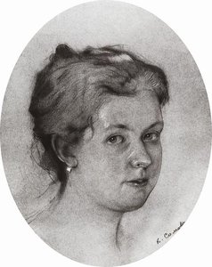 Portrait A. Somova-mikhailova — Konstantin Andreevic Somov, Contemporary Realism