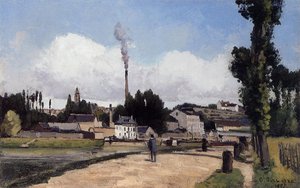 By The Oise At Pontoise — Camille Pissarro