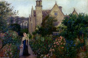 The Long Walk At Kelmscott Manor, Oxfordshire — Marie Spartali Stillman