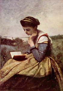 Femme Lisant — Jean-baptiste-camille Corot
