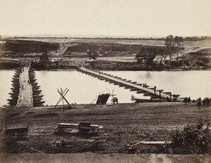 Pontoon Bridge Across The Rappahannock — Timothy O'sullivan Alexander Gardner