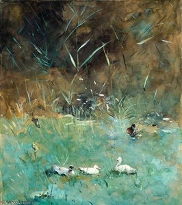 Ducks In A Pond — Willem Maris