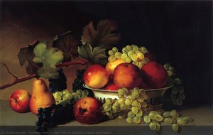 Still life of Apples,Grapes and Pears