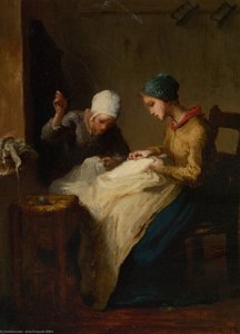 The Young Seamstress — Jean-françois Millet