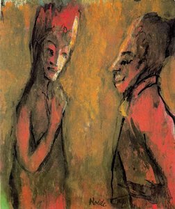 Strange Couple (brown Ground) — Emile Nolde