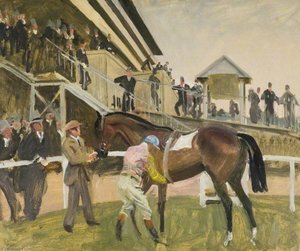 Study For 'the Unsaddling Enclosure, Epsom' — Sir Alfred James Munnings