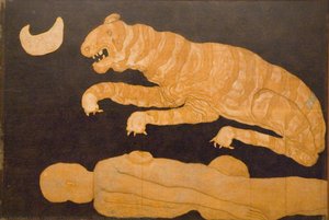 Tiger In The Moonlit Night — Jogen Chowdhury
