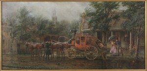 A Stormy Morning (also Known As Leaving In The Early Morn In A Norâ€™easter) — Edward Lamson Henry