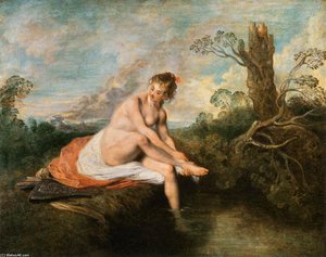 Diana At Her Bath — Jean-antoine Watteau
