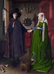 The Arnolfini Wedding. Portrait Of Giovanni Arnolfini And His Wife Giovanna Cenami (the Arnolfini Marriage) — Jan Van Eyck