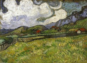Wheat Field Behind Saint-paul Hospital With A Reaper — Vincent Willem Van Gogh