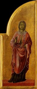 Tríptico De Londres. Santa Inés — Duccio Di Buoninsegna, Trecento Gothic Style
