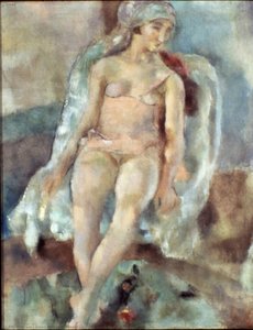 Seated Girl with Flower