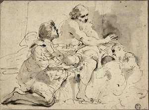 Study For Jacob Blessing The Sons Of Joseph — Guercino