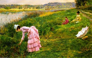Picking Wildflowers — Marie Francois Firmin-girard