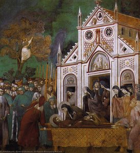 St Francis Mourned By St Clare — Giotto Di Bondone, Gothic