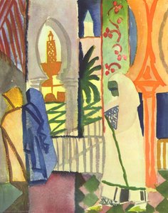 In The Temple Hall — August Macke, Fauvism