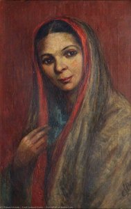 Portrait Of An Indian Lady — Cecil Leonard Burns