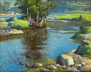 A Blue Day On Deveron's Banks — Samuel John Lamorna Birch
