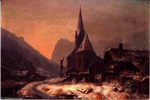 Winter In Der Ramsau — Heinrich Bürkel