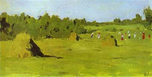Haymaking. Study — Isaak Ilyich Levitan, Realism