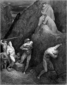 The Inferno, Canto 28, Lines 30,31. Now Mark How I Do Rip Me. Lo! How Is Mahomet Mangled. — Paul Gustave Doré, Romanticism