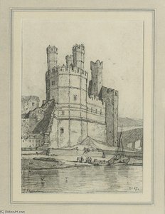 The Eagle Tower, Caernarvon Castle, North Wales — John Sell Cotman