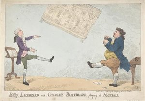 Billy Lackbeard And Charley Blackbeard Playing At Football — Thomas Rowlandson