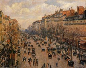 Boulevard Montmartre Spring Rain — Camille Pissarro